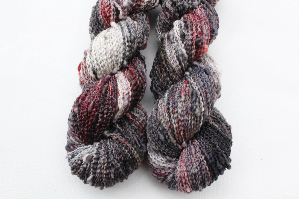 "Black berries" - efektní merino SLUB
