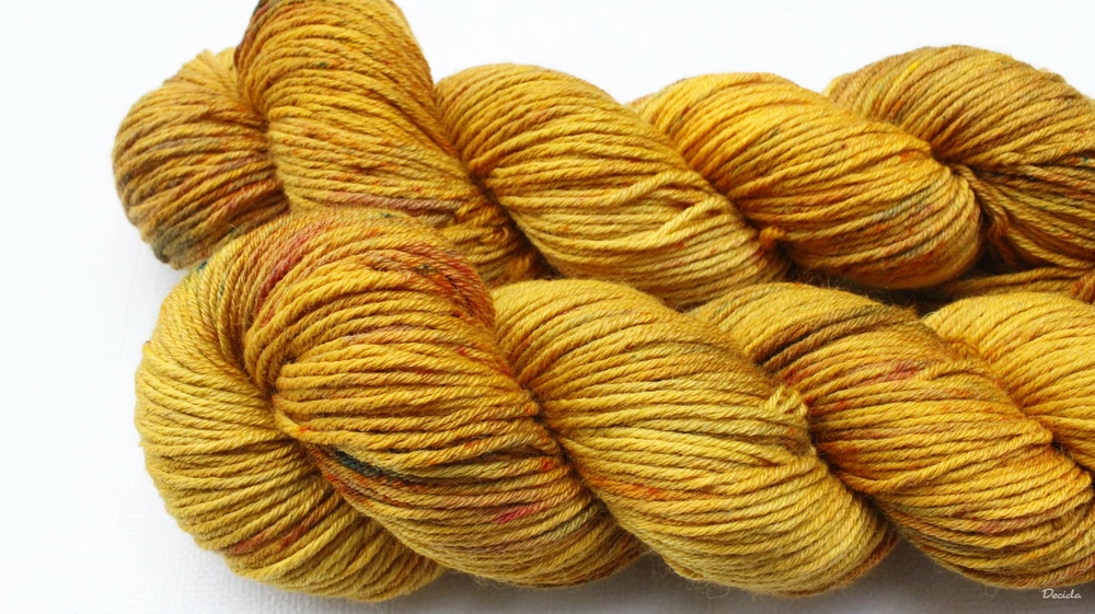 "Mustard seeds" Merino/hedvábí 4mm