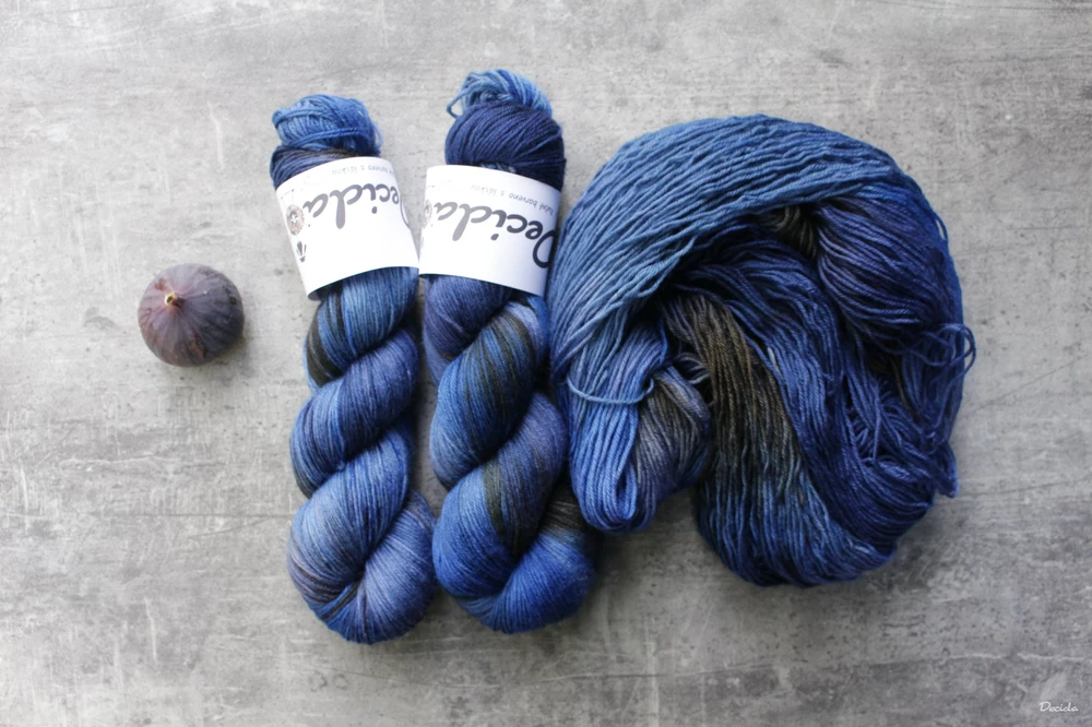 "Blue darkness" EXTRA Merino sw/polyamid 365m/100g
