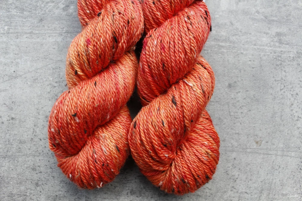 "Squirell 2" - merino a Donegal neps ARAN 166m/100g