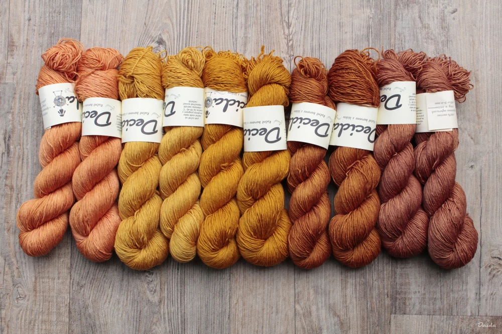 žlutoskořicové jednobarevné -  extra MERINO se sw 3mm