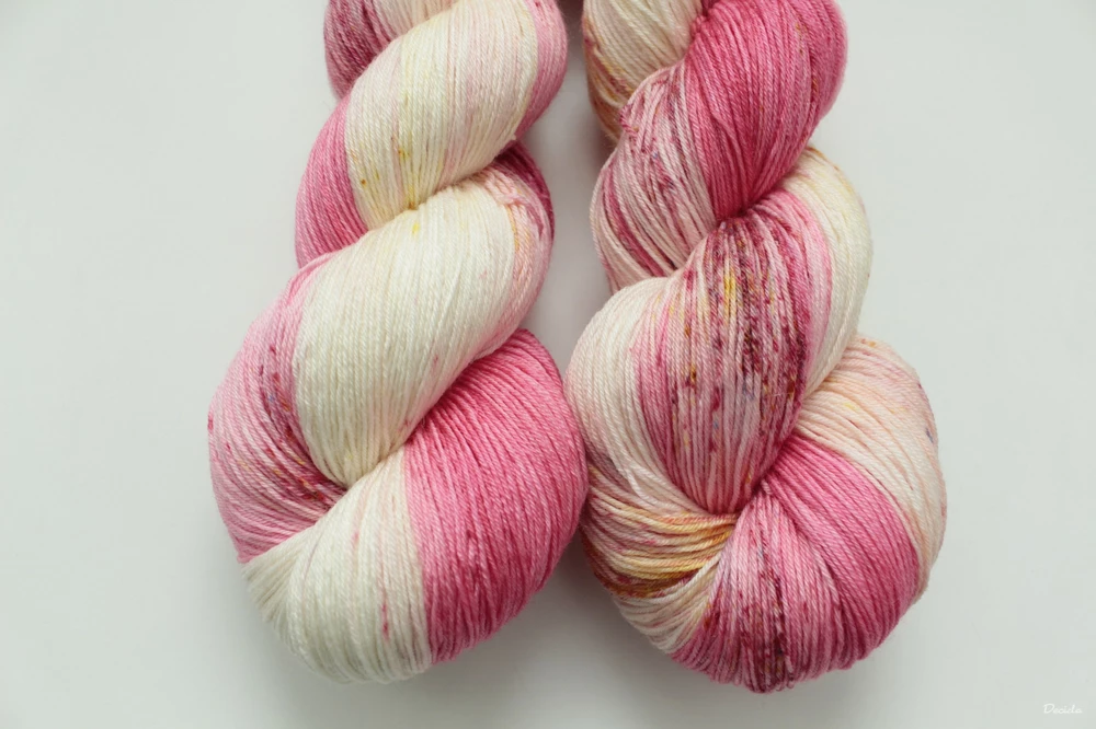 "Koření Hot pink" merino/hedvábí 2mm
