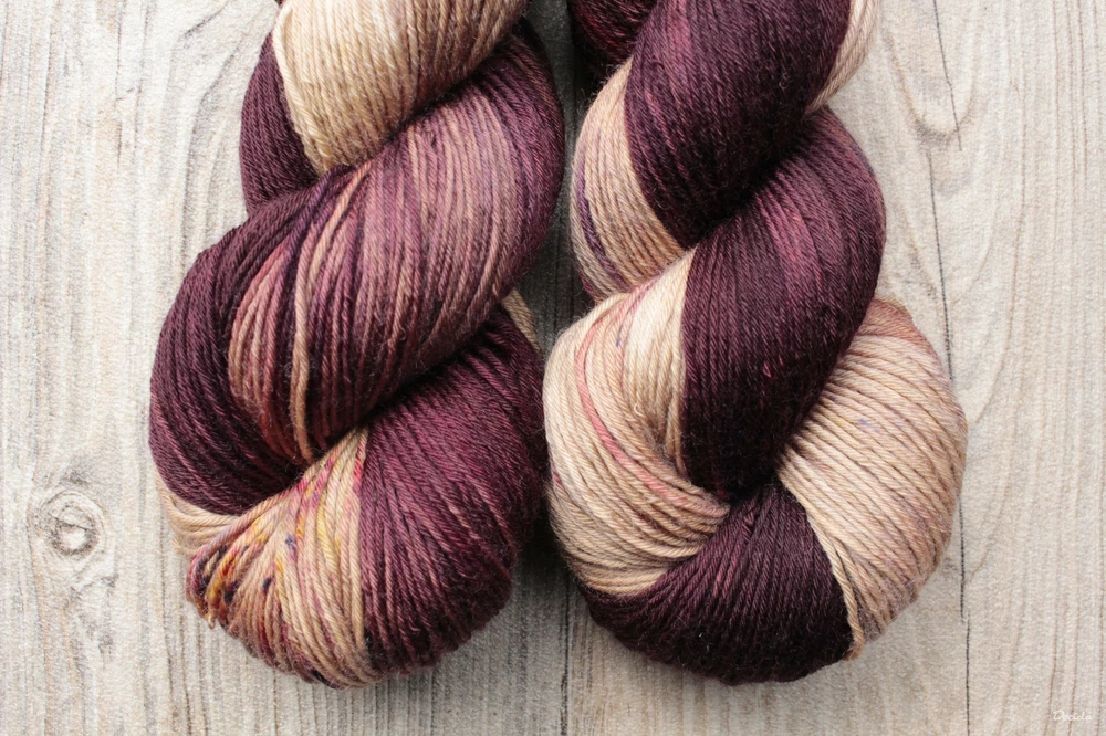 "Latte a burgundy -  extra MERINO se sw 3mm