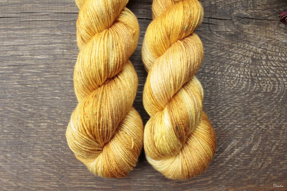 "Obilí na slunci" merino/hedvábí 50/50 400m