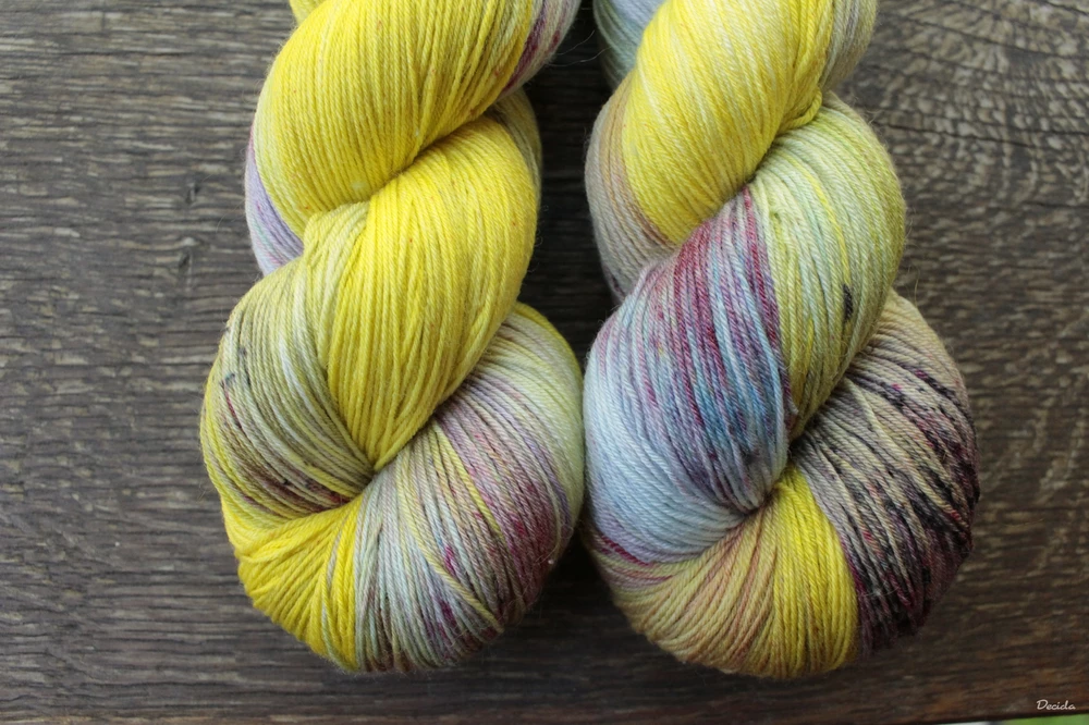 "Žlutý cirkus" merino/hedvábí 2mm
