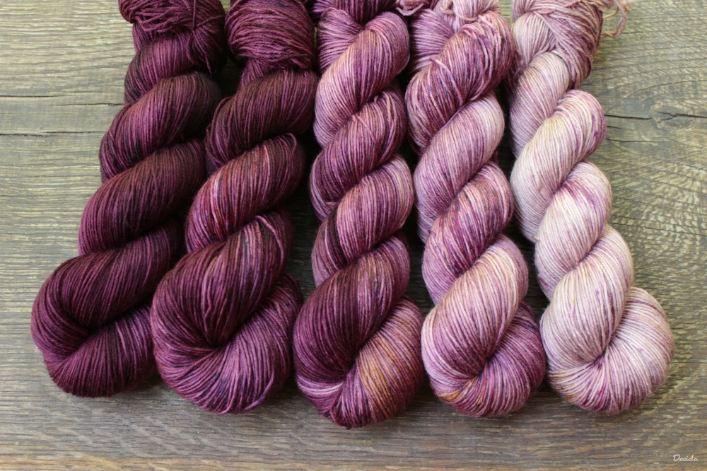 Fade set "Burgundy" -  extra MERINO se sw 3mm