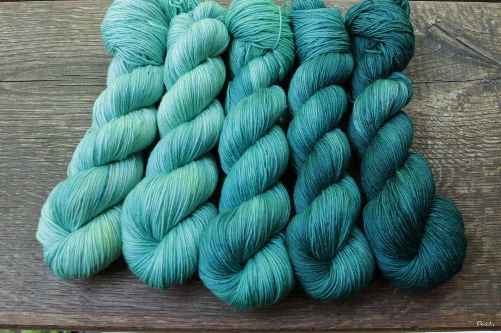 Fade set "Mint-Teal" -  extra MERINO se sw 3mm