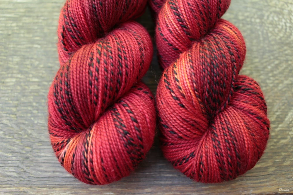 "Oheň" - ZEBRA Merino sw/nylon 365m/100g