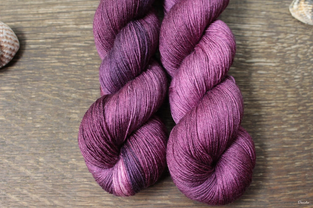 "Burgundy" merino/hedvábí 2mm
