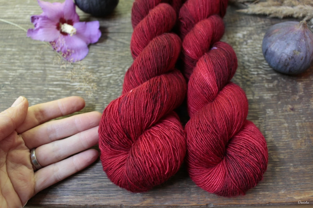 "Red fire" - Single MERINO 366m