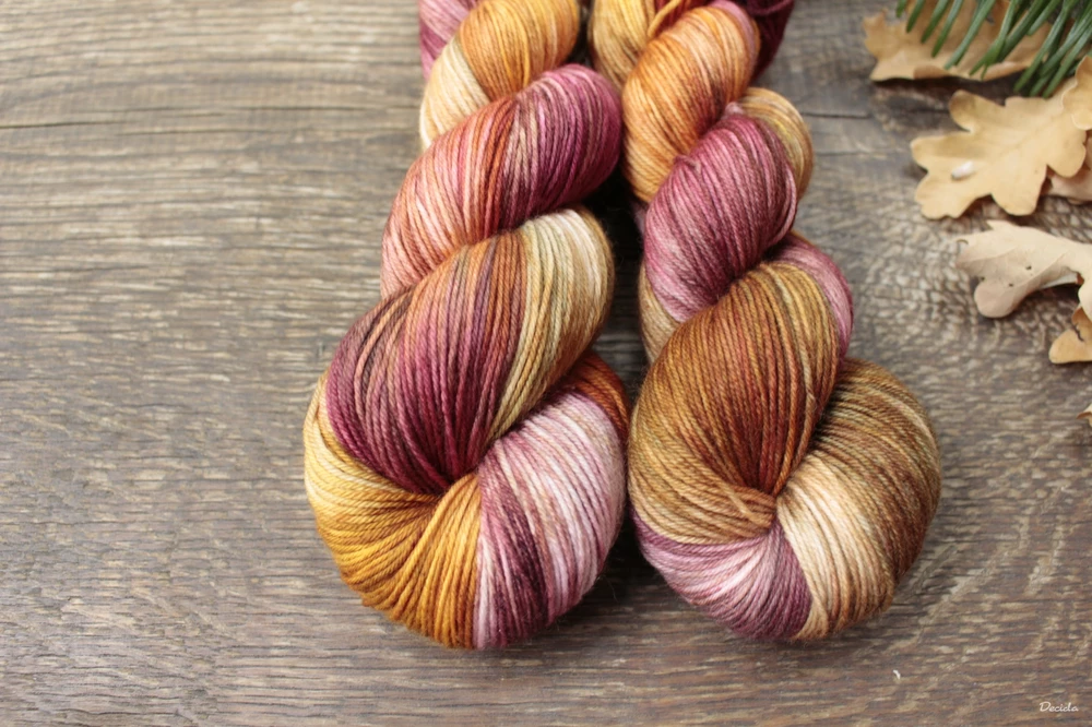 "Ohnivý podzim" - EXTRA Merino sw/polyamid 365m/100g