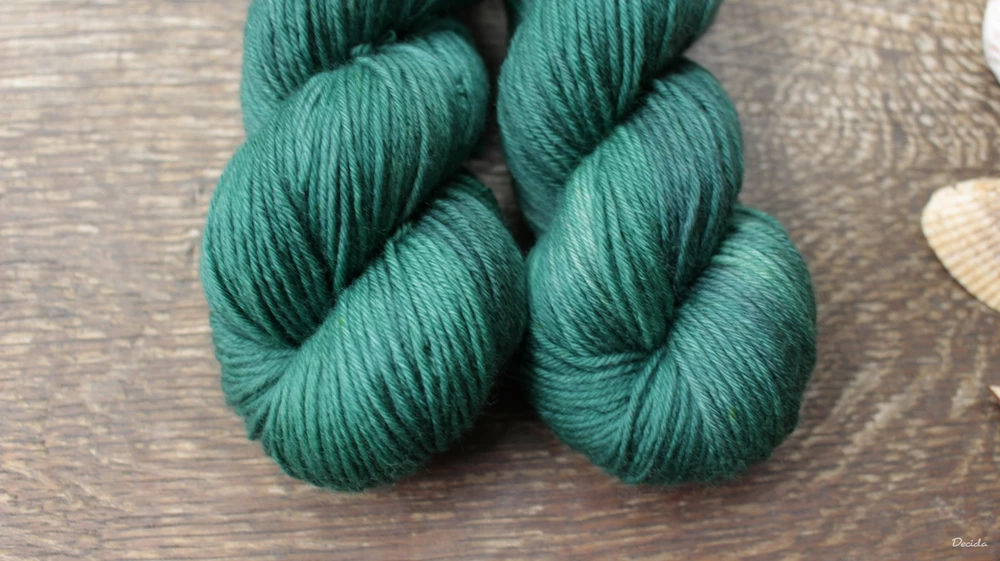 "Vánoční girlanda - Green" - Merino sw/polyamid 270m/100g