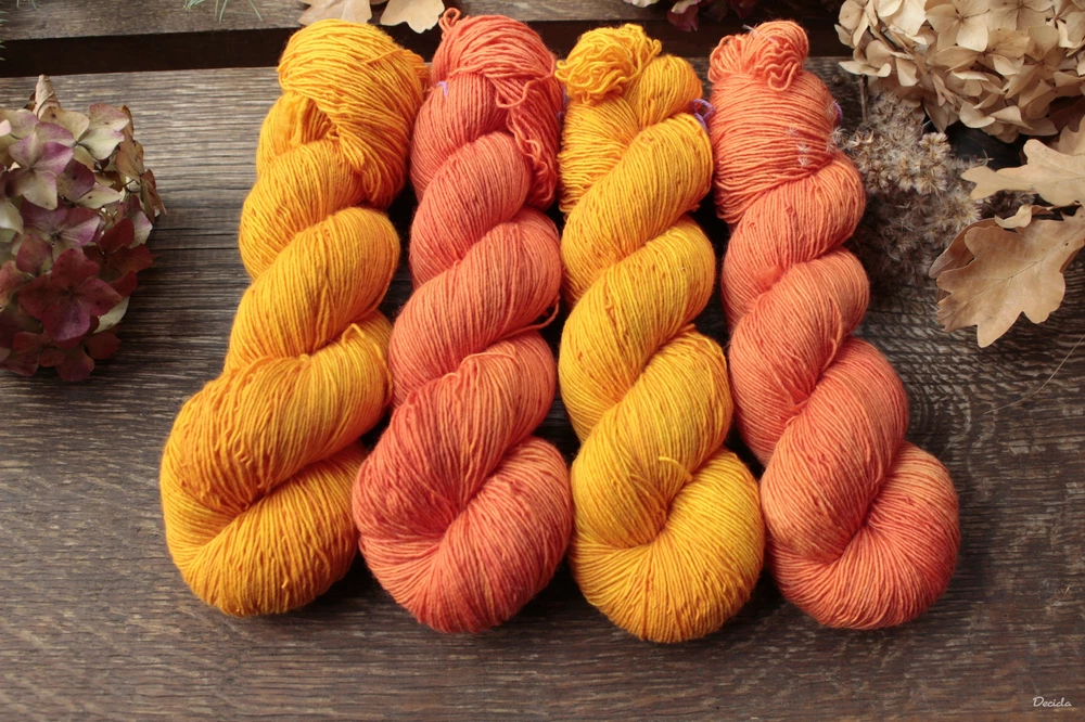"Orange mix" -  Single MERINO 366m