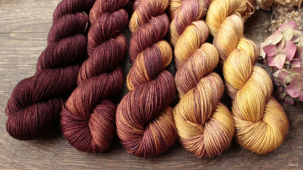 "Fade set" merino/hedvábí 50/50 300m 500g
