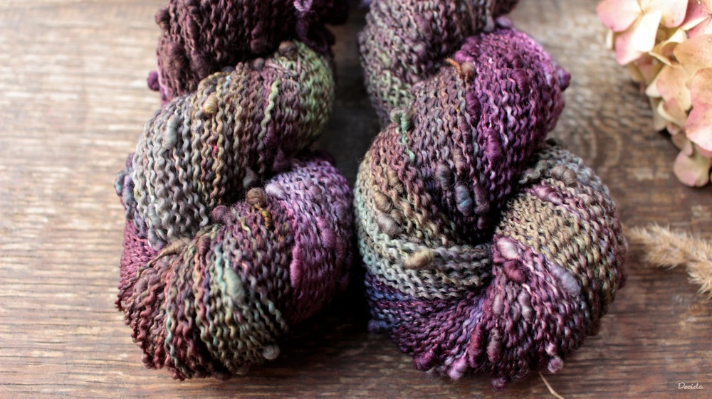 "Purpler" - efektní merino SLUB