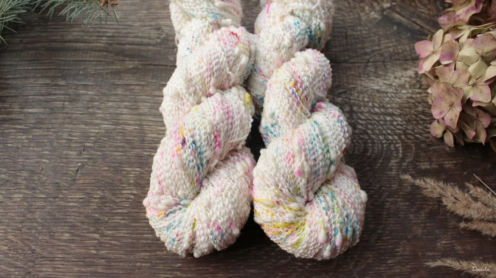 "Snow marshmallow" - efektní merino SLUB