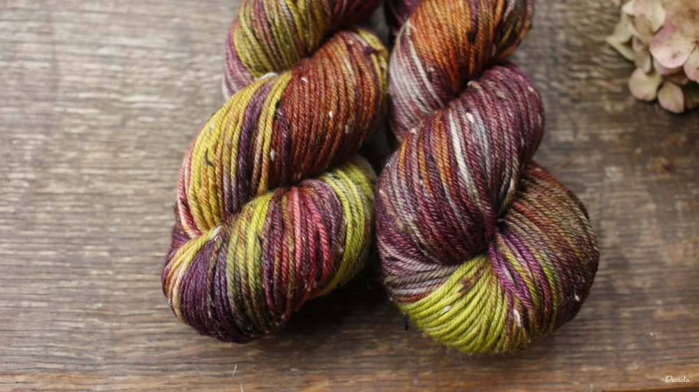 "Green autumn" Donegal DK -  85% merino a 15% donegal nopky