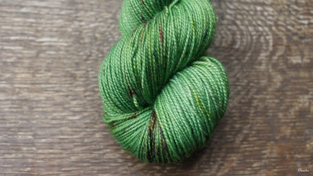 "Green" - 100g Merino sw/Nylon/Zlatá nitka 400m