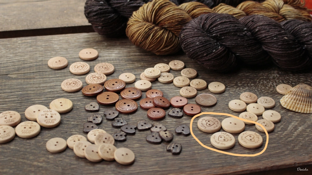 Dřevěné knoflíky Had you in my heart ... 25mm