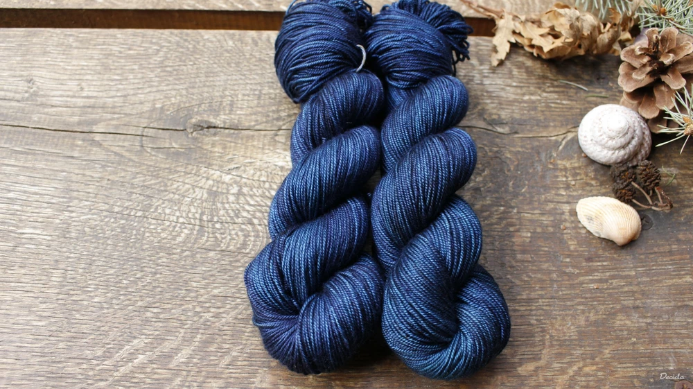 "Blue night" merino/hedvábí 50/50 300m 