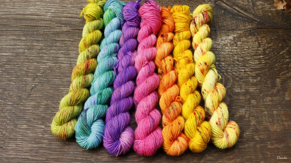 Set minis 7x20g fingering Merino JEDNONITKA