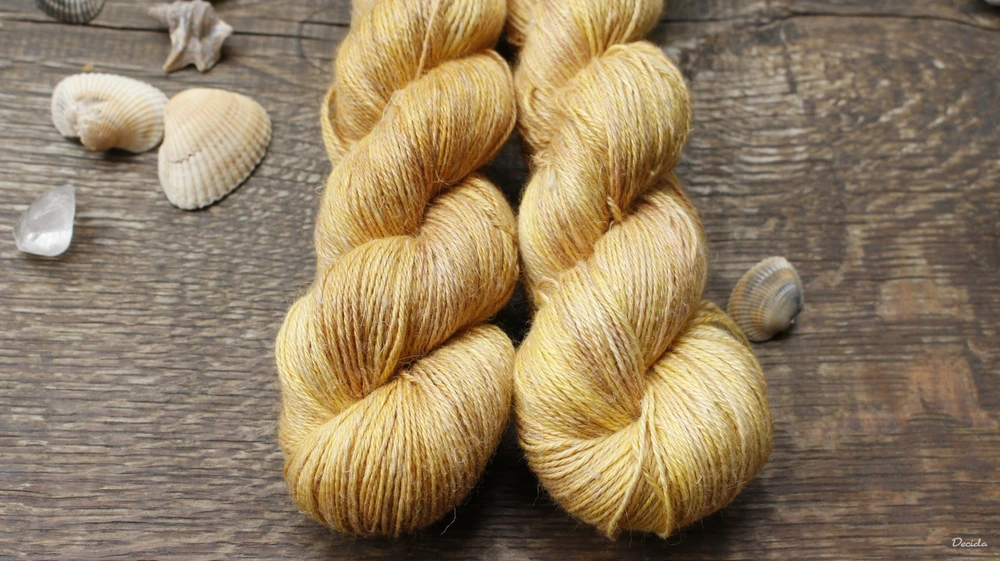 "Obilí"- 50% Alpaca/25% Hedvábí/25% len 400m