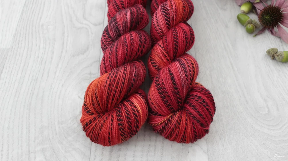 "Ohnivá" - ZEBRA Merino sw/nylon 365m/100g