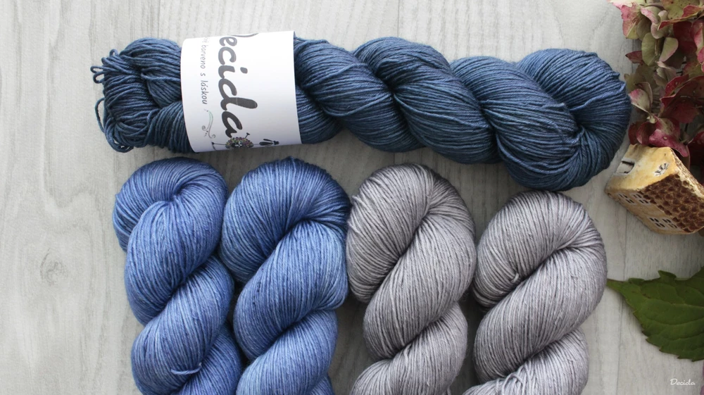 "KIT 3" 500g - Merino/hedvábí 80/20 360m