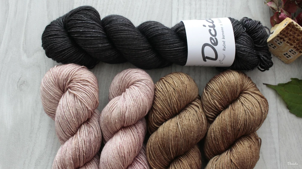 "KIT 4" 500g - Merino/hedvábí 80/20 360m