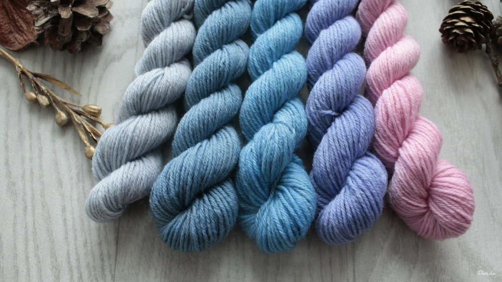 "Minis set 1" 5x20g - EXTRA Merino sw/polyamid 365m/100g