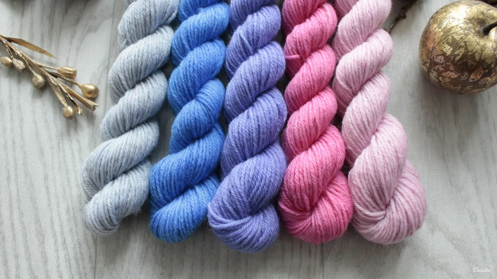 "Minis set 2" 5x20g - EXTRA Merino sw/polyamid 365m/100g