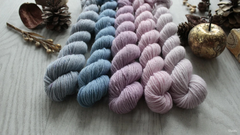 "Minis set 4" 5x20g - EXTRA Merino sw/polyamid 365m/100g