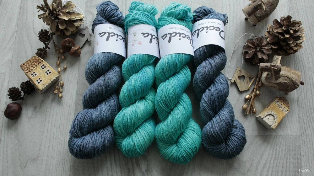 "Mint love" Merino/hedvábí 4mm 