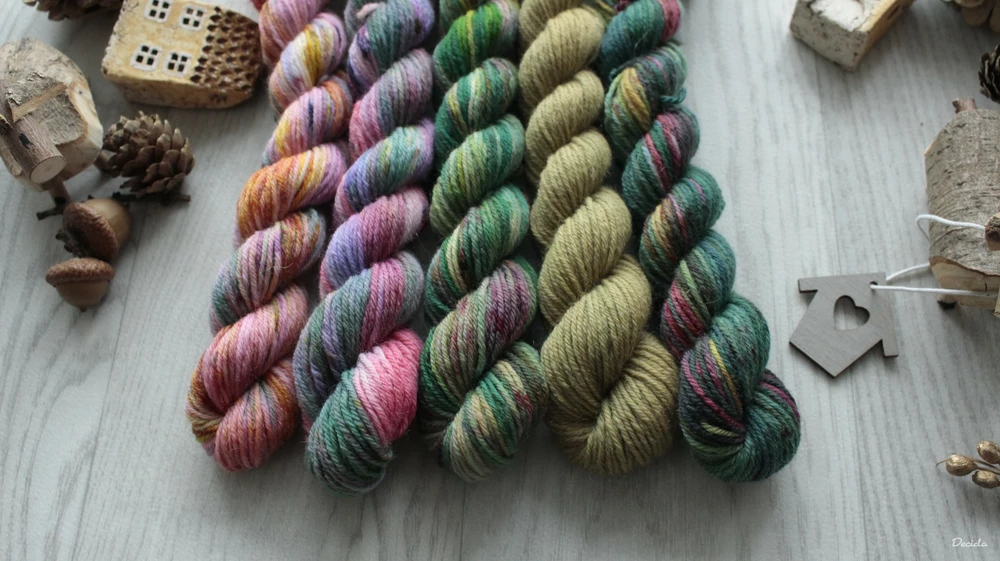 "Minis set 30" 5x20g - EXTRA Merino sw/polyamid 365m/100g