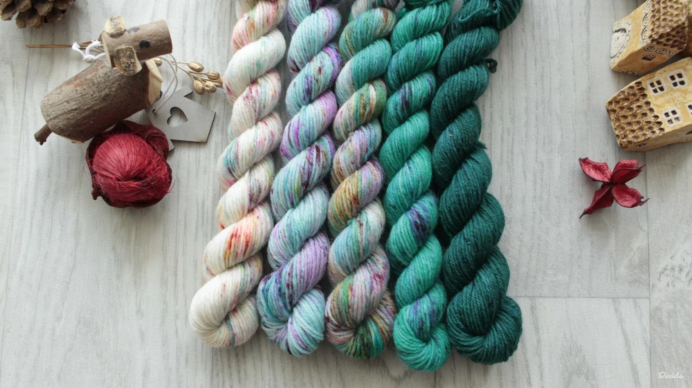 "Minis set 32" 5x20g - EXTRA Merino sw/polyamid 365m/100g
