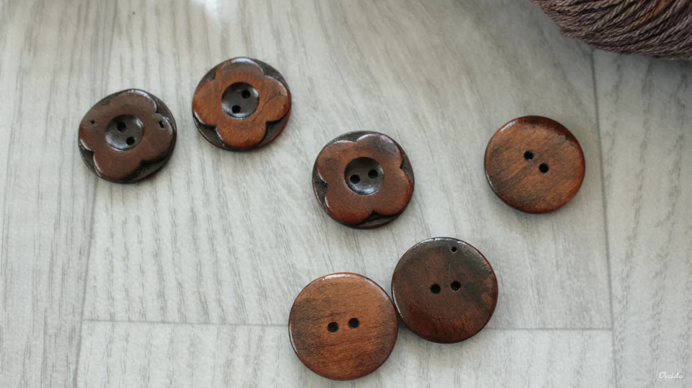 Dřevěné knoflíky "Kytka" 25mm