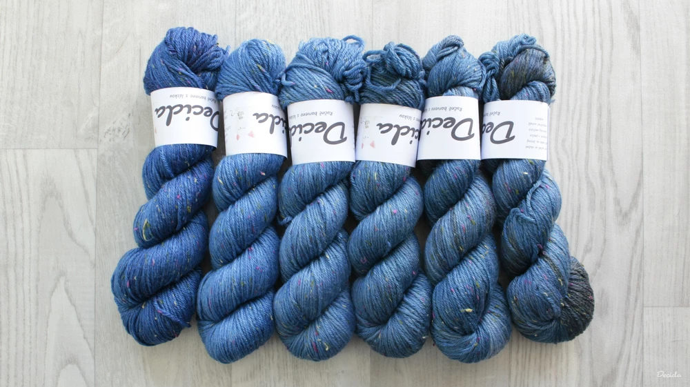 "Blue mix" Donegal DK -  85% merino a 15% donegal nopky
