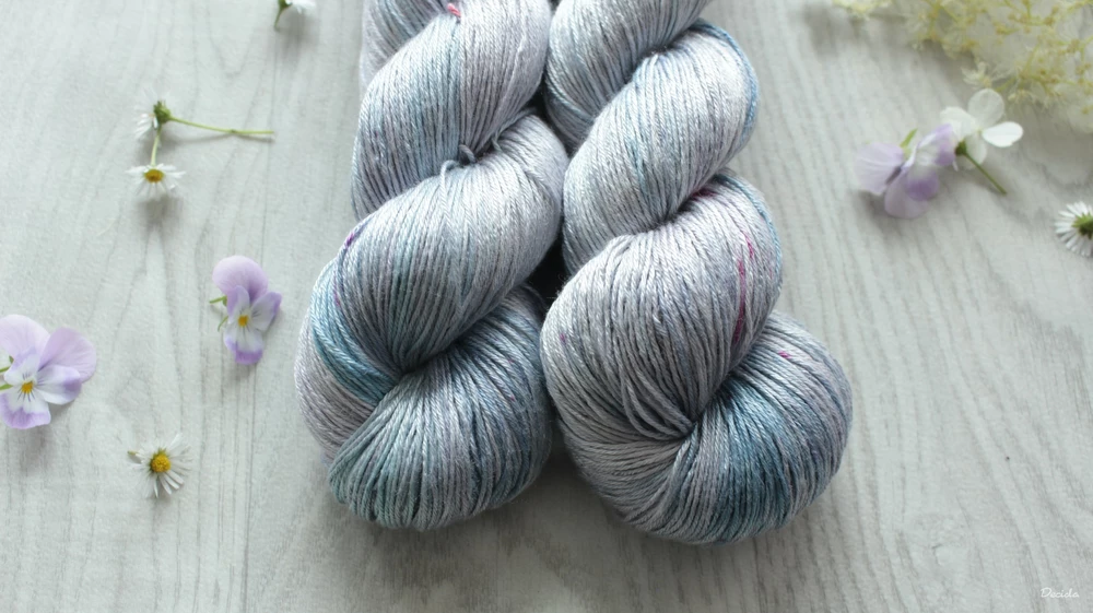 "Grey Light" 100% pravé hedvábí 400m