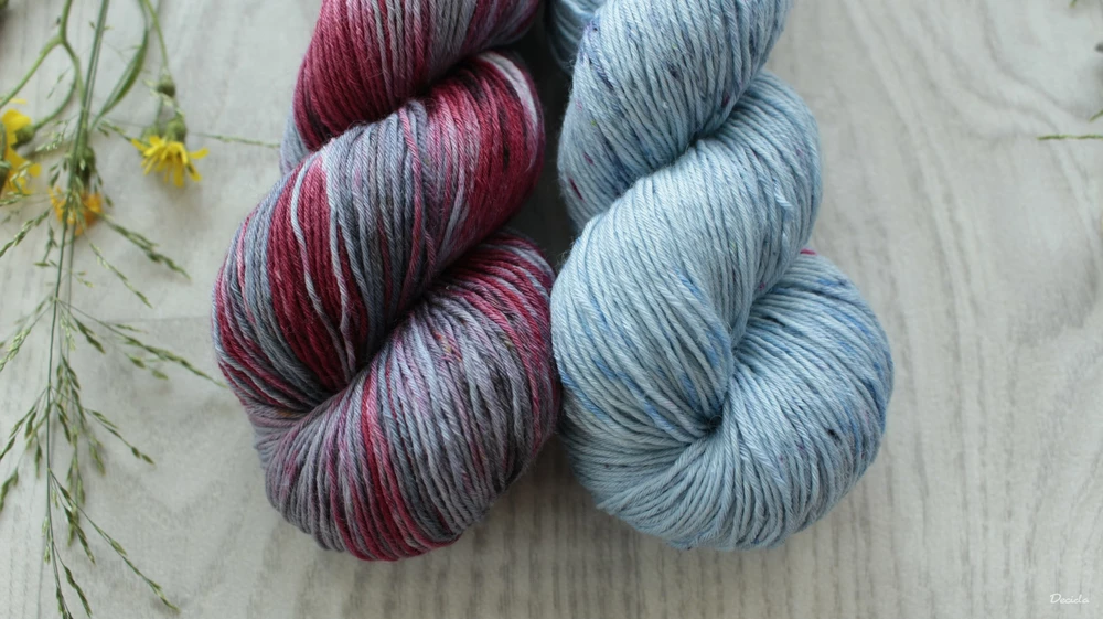 "Set 2" 200g - 80% merino 20% hedvábí 360m
