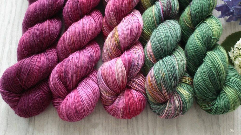 Fade set "Flowers" -  500g Single MERINO 366m
