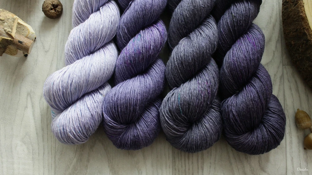 "Set 41" 400g - 80% Merino 20% hedvábí 3mm (360m)