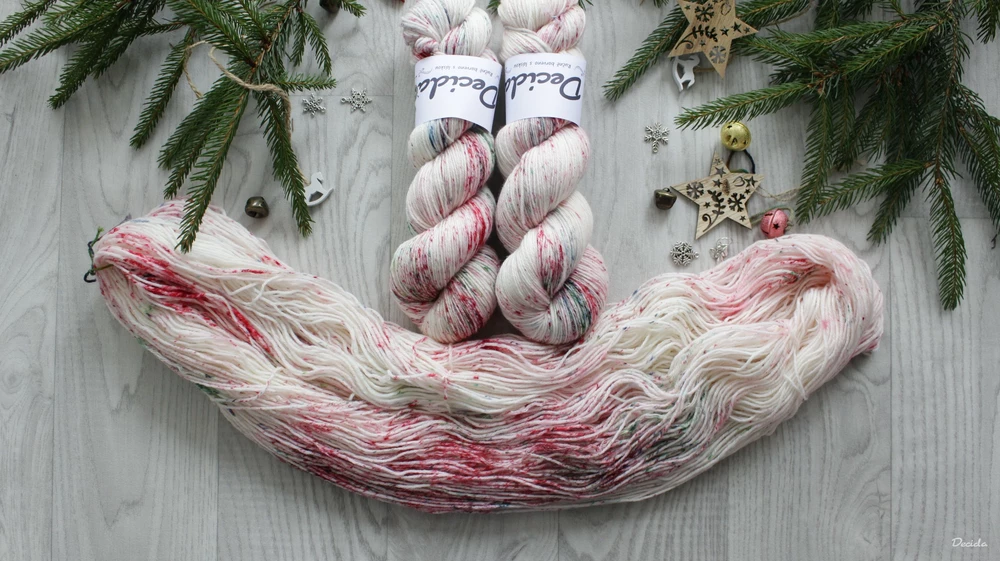 "Vánoční girlanda - Sugar" - EXTRA Merino sw/polyamid 365m/100g