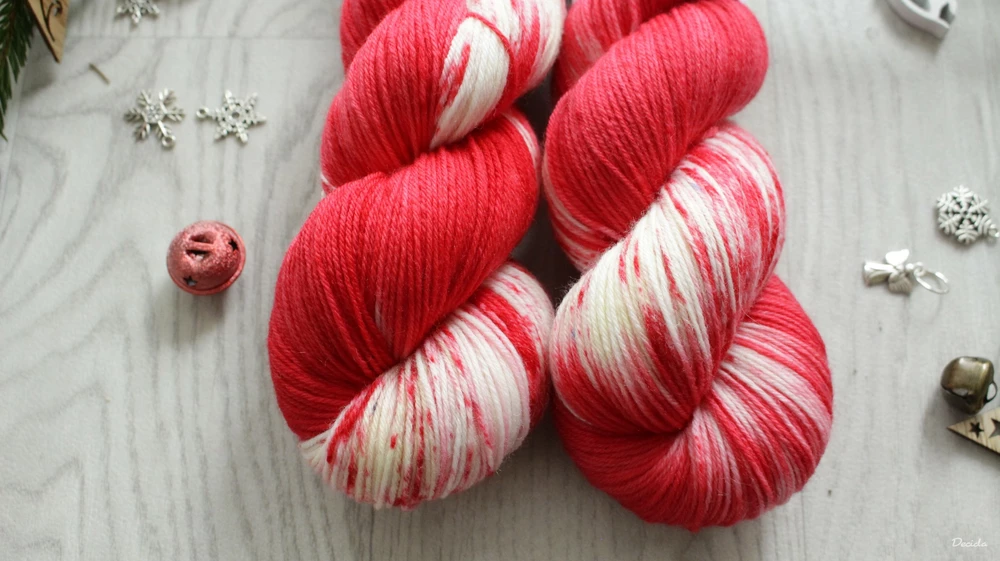"Vánoční girlanda - Candy" - EXTRA Merino sw/polyamid 365m/100g