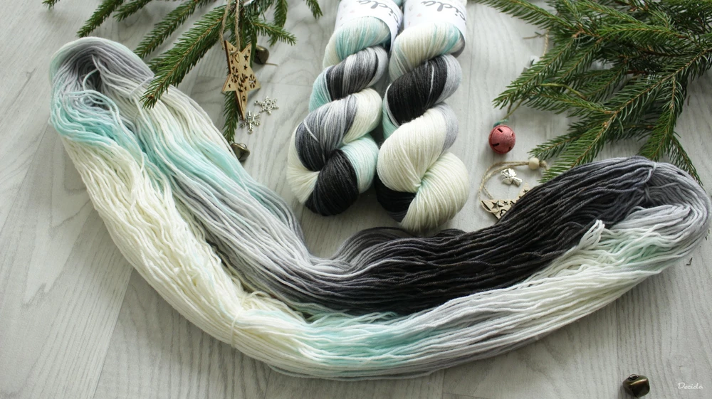 "Dark Snow" - EXTRA Merino sw/polyamid 365m/100g