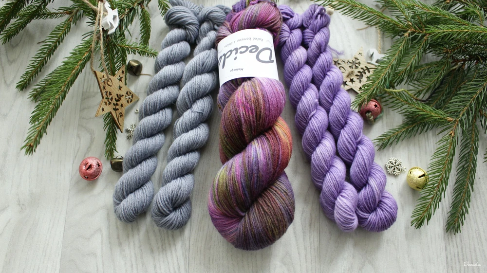 "Fialová minis" -EXTRA Merino sw/polyamid 365m/100g - 20g!