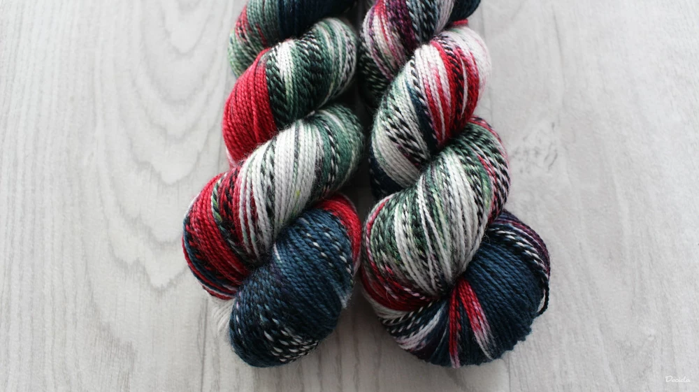"Vánoční girlanda" - ZEBRA Merino sw/nylon 400m/100g