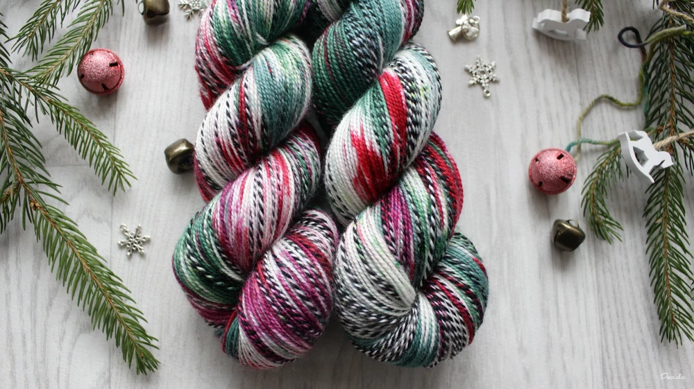 "Vánoční girlanda 3" - ZEBRA Merino sw/nylon 400m/100g