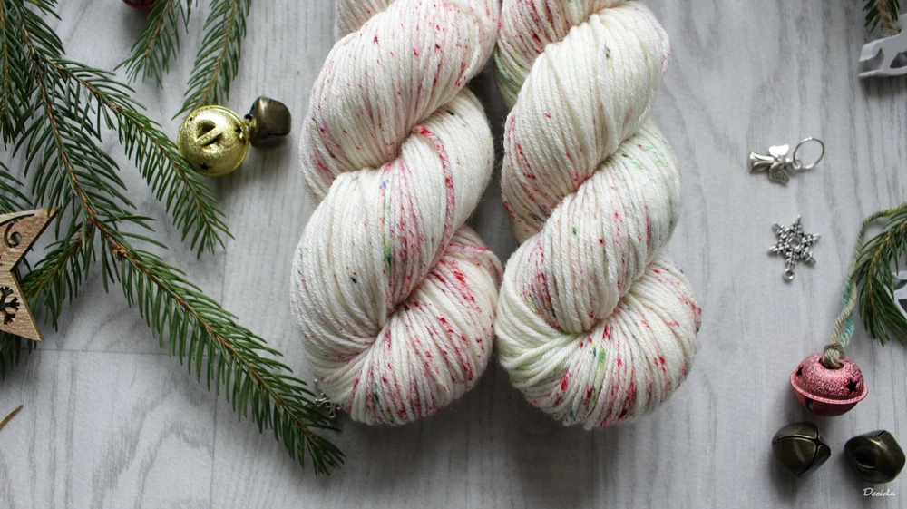 "Vánoční girlanda - Sugar" -  extra MERINO se sw 4mm 