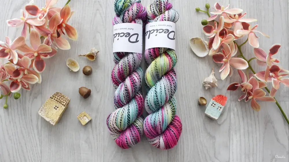 "Hot neon balm 2" - ZEBRA Merino sw/nylon 400m/100g