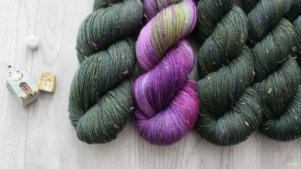 "Set 53" 85% Merino sw 15% donegal nopky (cena za 100g)